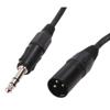 Cavo microfonico bilanciato HQM-224/1.5 connettore1: XLR/M 3 P, connettore2: Jack 6.3 mm Stereo, Lunghezza 1,5 m.